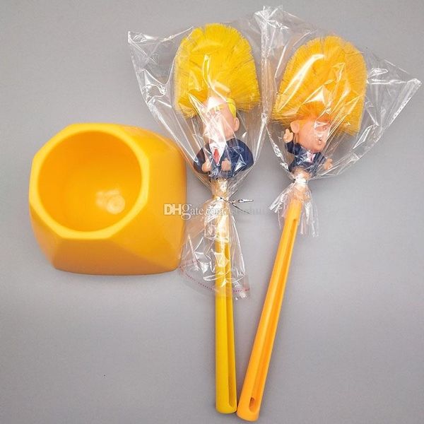 

trump toilet brushes shower room plastic handle brush household cleaning brushes tools funny simple practical supplies 4 style
