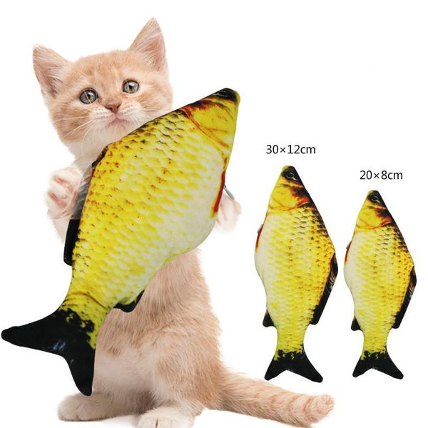 

cat toys creative 3d fish shaped pet dog toy mint gift filling pillow supplies diy plush colorful bell ball