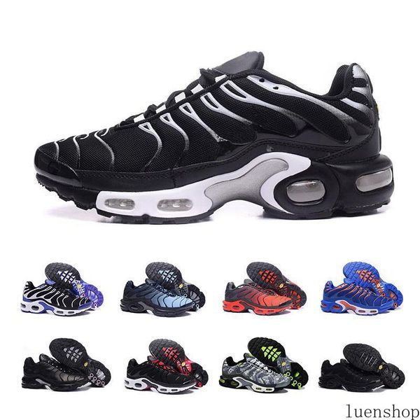 

tn plus mens running shoes trainers og triple black white psychic hyper blue voltage purple yellow bright men sports sneaker lue