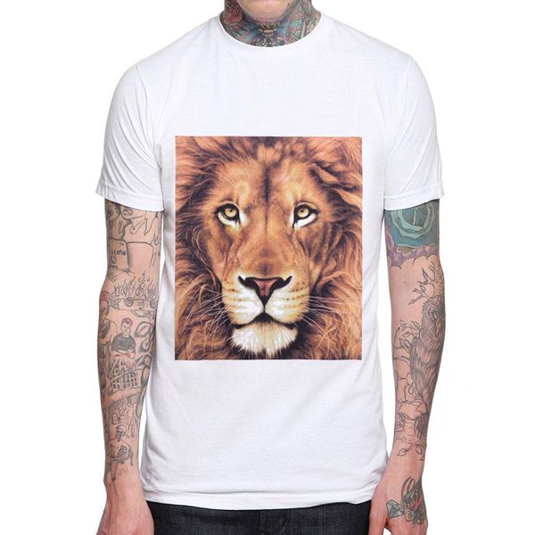 

men animal lion ink printing o neck short sleeve hipster pattern tee cool clothing sport hooded sweatshirt hoodie men t shirt