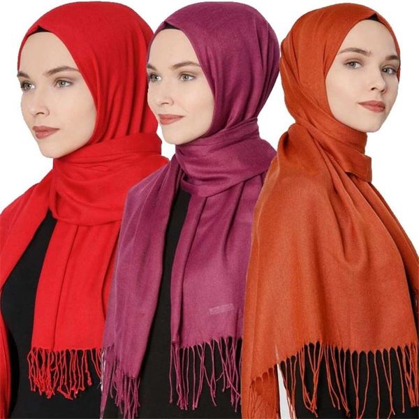 

2020 elegant women cashmere summer scarf thin solid shawl and wrap soft long female foulard hijab stoles head scarves, Blue;gray