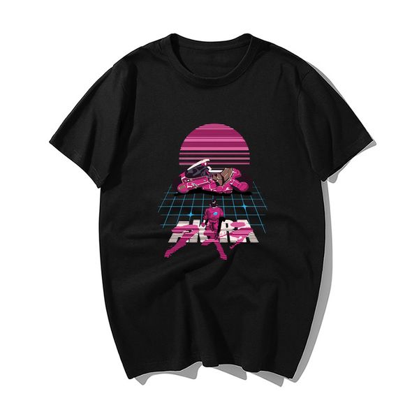 

fashoin akira synthwave японского аниме summer casual короткий рукав футболки hip hop harajuku streetwear толстовка с капюшоном толстовка му