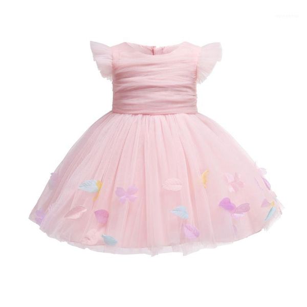 

girl's dresses infant for baby girls lace princess dress 1st year birthday baptism party born clothes1, Red;yellow