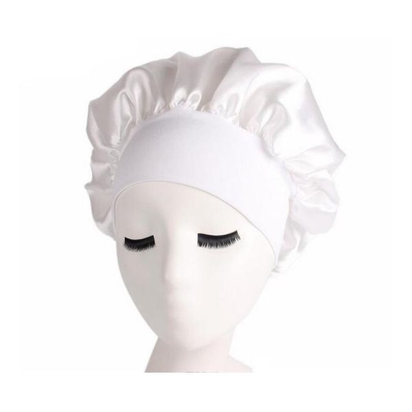 

women bonnet chemo cap designer durag hats durags muslim satin breathable bandana sleeping turban hat womens headwra jllytt yy_dhhome, Blue;gray