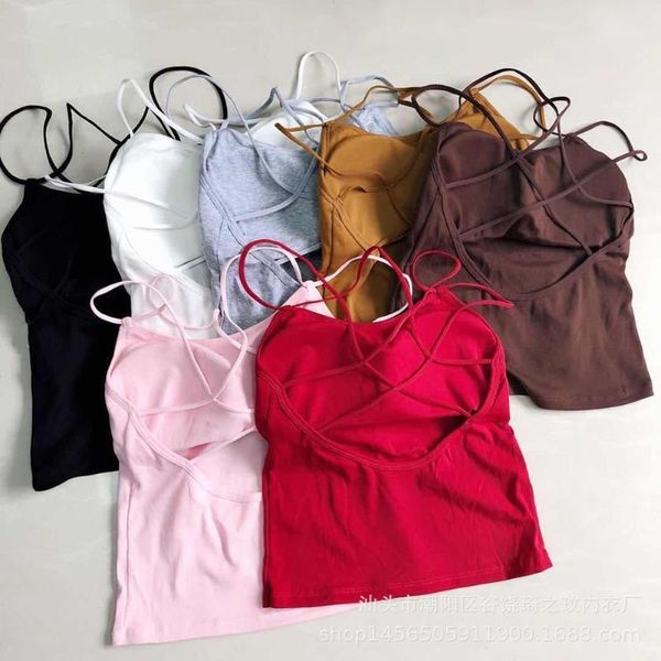 

2020 women vest crop leeveless tanks beach women sports tank bodycon party backless spaghetti straps clubwear1, White