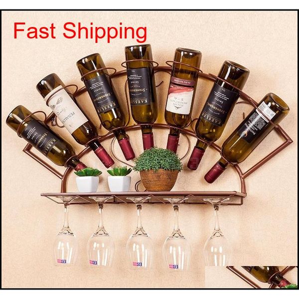 

wrought iron wine rack wall hanging rack hanging living room dining room simple goblet wine glass crea qylcxl garden2010