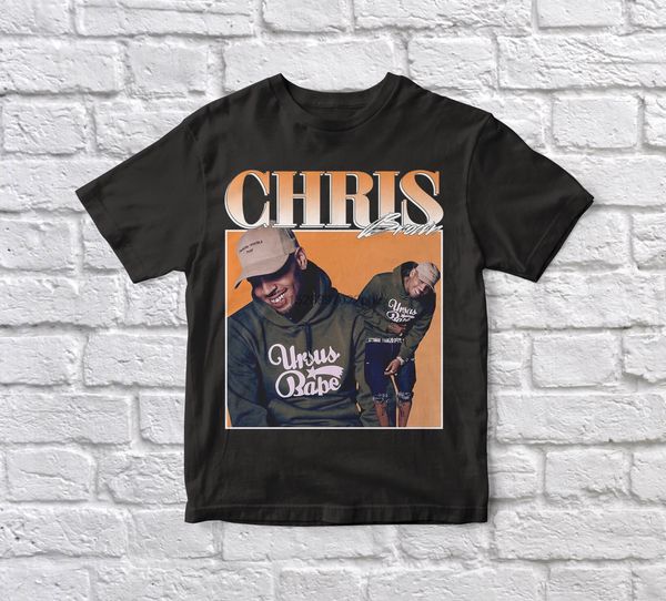 

chris brown 90s vintage unisex black tshirt мужчин тенниска спорта толстовка с капюшоном толстовка