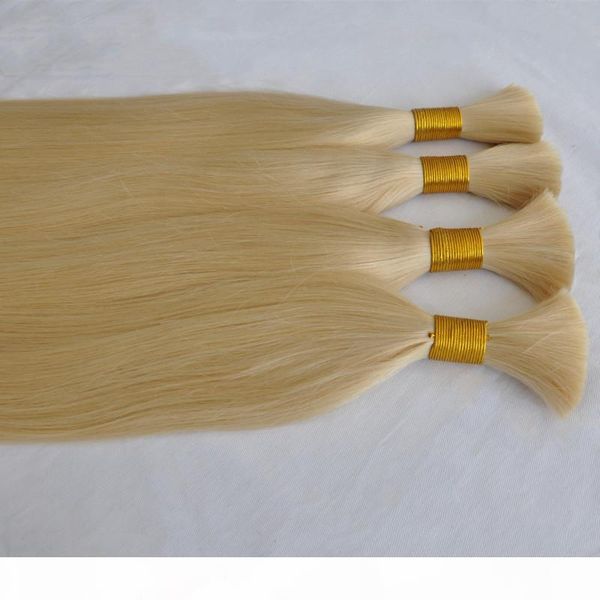 

quality bulk human hair no weft 100gram lot straight wave human hair bulk for braiding buy 3lot get 1pcs blonde color 613#, Black