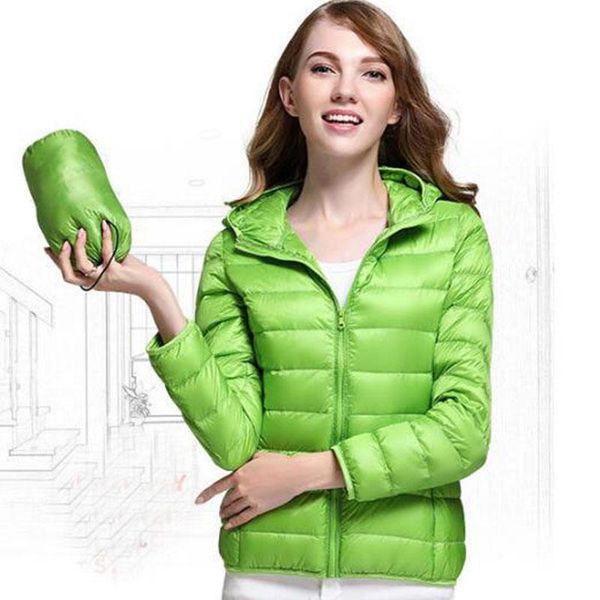 

women's down jackets and coats 2020 new fashion female hooded parkas white duck down 3xl plus size warm outerwear qh0967, Black