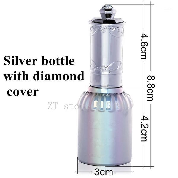 

storage bottles & jars 15ml 5/10/20/30pcs empty nail polish bottle silver gel container remover portable bottle1