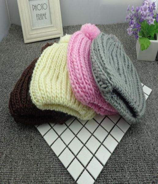 

зимняя ткань lytwtw letwtw дети осень конфеты цвет вязаный крючком детская шляпа девушки мальчики шерстяные шапки детские шапочки младенческ, Yellow