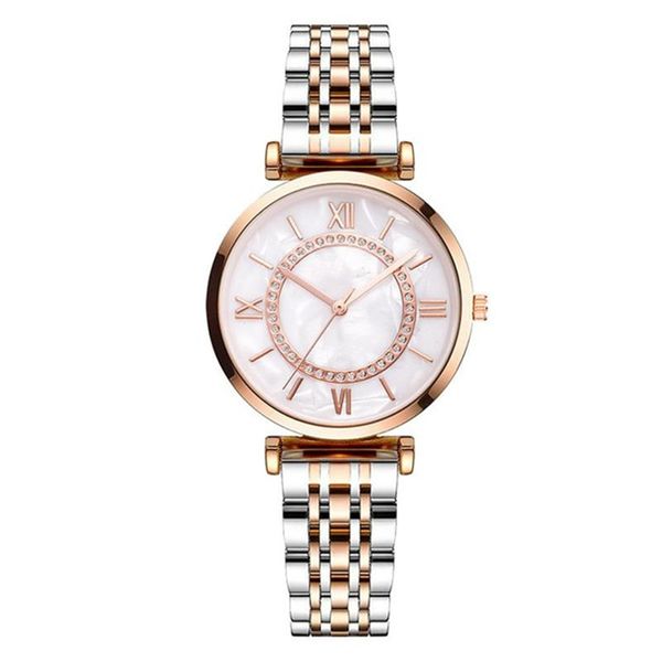 

ladies watch brand 2020 fashion diamond wrist watch stainless steel silver mesh strap female quartz wristwatchs temperament ladies stee, Slivery;brown
