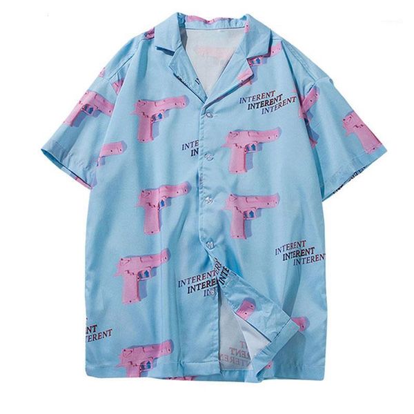 

mens beach hawaiian shirt summer short sleeve shirt men's clothing casual loose camisa masculina cotton shirts streetwear1, White;black