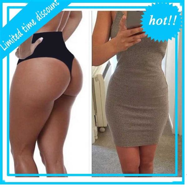 

womens waist trainer panties high waisted training cinchers t-back seamless underwear tummy control corset shaper a62, Black;white