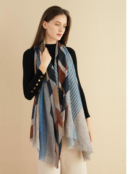 

scarves winter women scarf fashion cotton neck shawls lady foulard femme bandana triangle bandage sf1295, Blue;gray