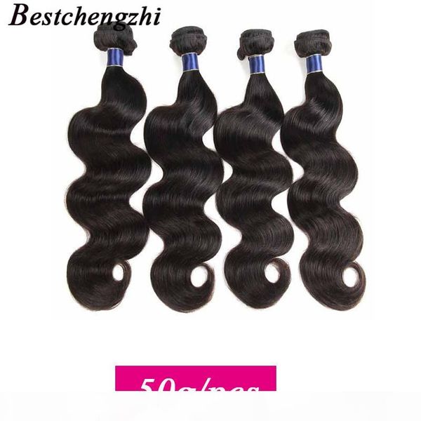 

8a brazilian body wave virgin hair weaves wholesale price peruvian virgin hair body wave wet and wavy virgin hair extensions 50g pcs, Black