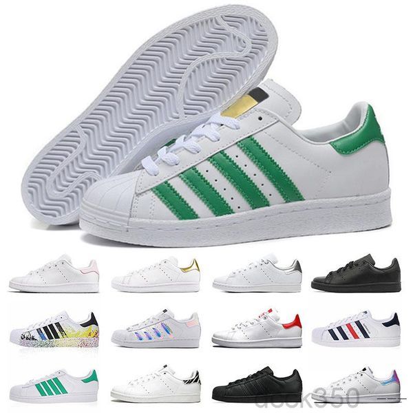 

star superstars men women flat casual shoes triple black white gold red pride iridescent mens fashion leather sneakers outdoor kl-a