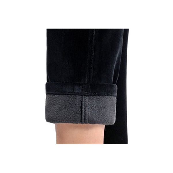 

2021 size 3xl add velvet high-quality female high-waist ladies officepants fall winter pants straight pmml, Black;white