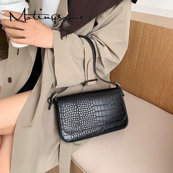

underarm bag women shoulder luxury crocodile grain elegant female handbag fashion axillary bag designer shoulder bags black 2020