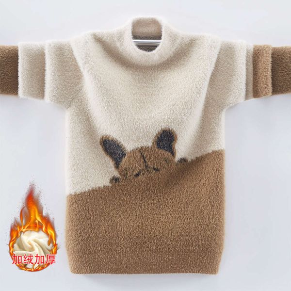 

underpainted sweater 2020 new sle mink cashmere middle and large children's plush boys' t-shirt, Blue