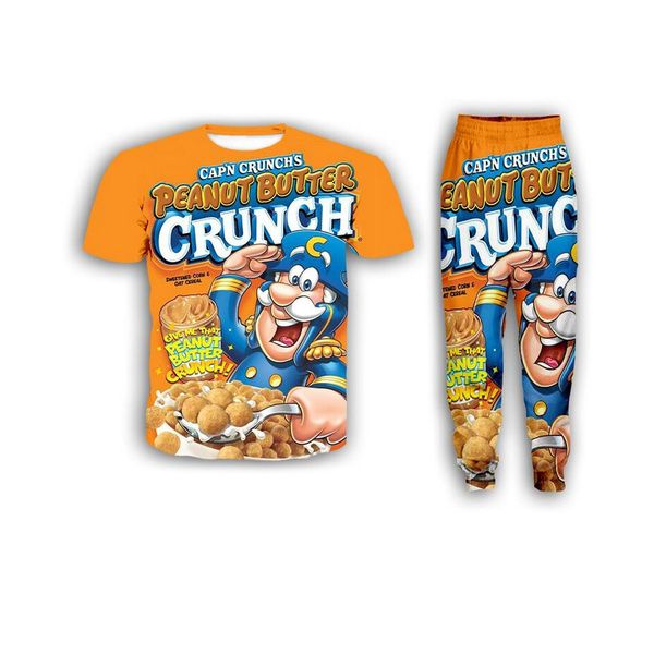 

new fashion women/mens food crunch berries funny 3d print t-shirt/jogger pants/casusal tracksuit sets k20, Gray