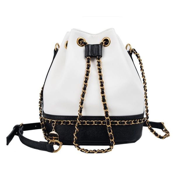 

women shoulder bag soft leather handle bags ladies chain tote handbag women's handbags white