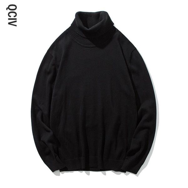 

winter sweater men cotton turtleneck sweater clothing black blue knitwear pullovers for men winter oversize, White;black