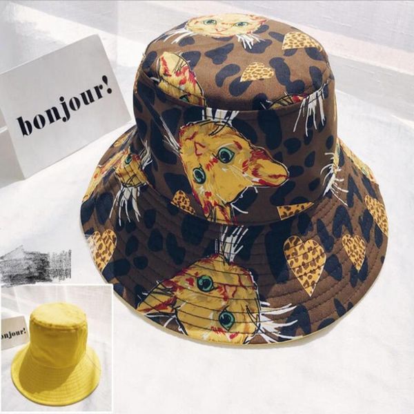 

hat female autumn and winter cute cat soft girl fisherman hat1, Blue;gray