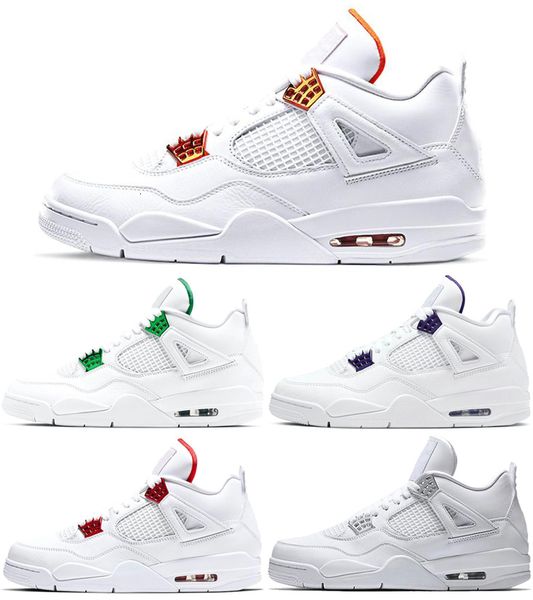

2020 new basketball unc iv red metallic orange white green purple jumpman 4 men sports shoes 40-47.5