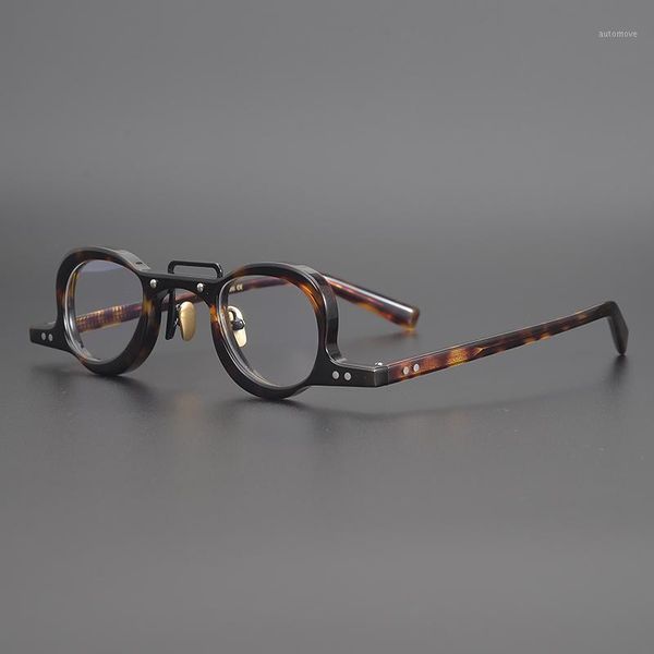

acetate small glasses frame men women vintage irregular clear eye glasses optical prescription eyeglasses frames eyewear oculos1, Black