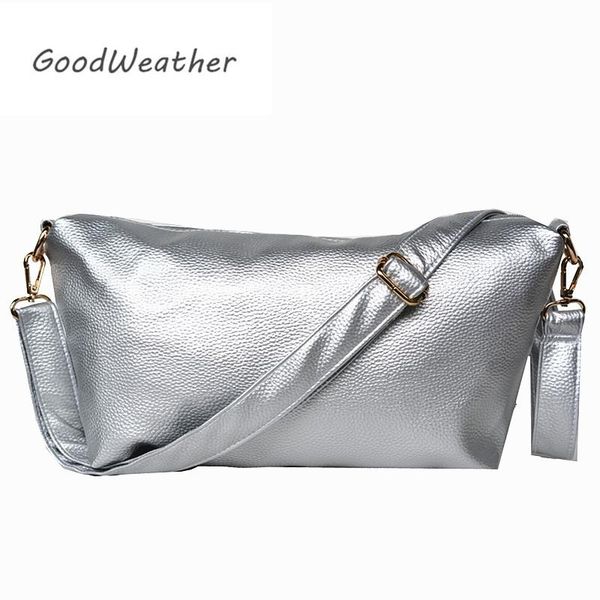 

fashion messenger bag women leather handbag female small shoulder bags silver crossbody bag for woman messenger