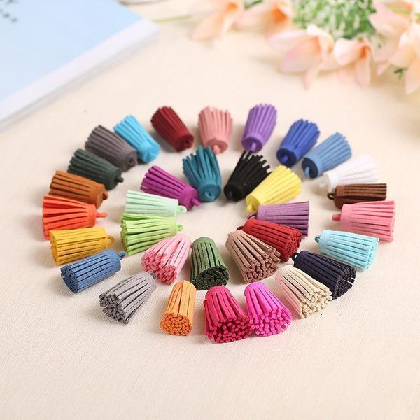

10pcs 3cm mini tassels vintage leather suede tassel phone tassels for diy craft jewelry findings pendant earrings accessories h jllevh