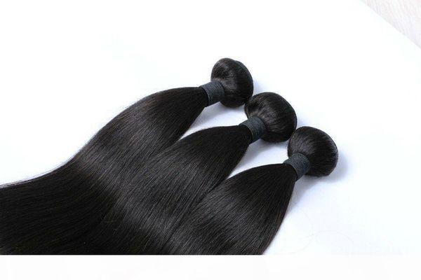 

wholesale brazilian hair weaves unprocessed hair bundles human hair weave dhl straight bundles natural color, Black;brown