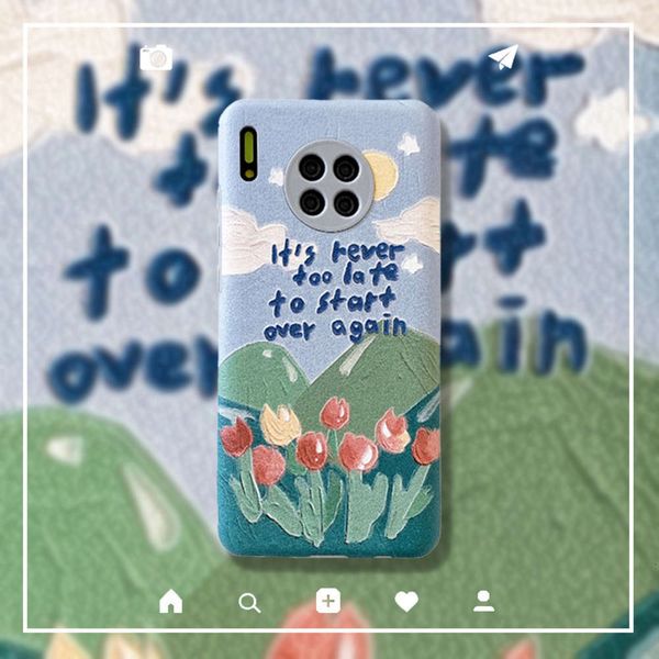

3bluebird creative hanfeng oil painting english tulip landscape for 9 mobile phone k30 silicone soft 8se lamb cc9 protective case cc9ecf1