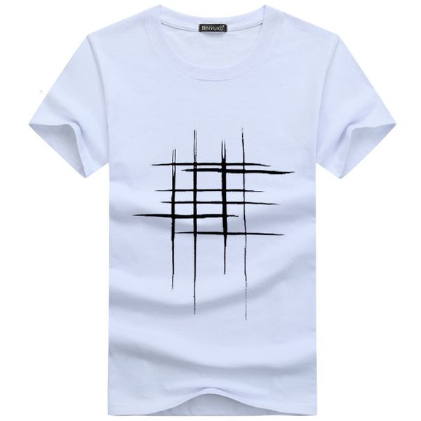 

hkfz binyuxd new simple creative design line cross print t shirts men's new arrival summer style short sleeve sport hooded sweatshirt h