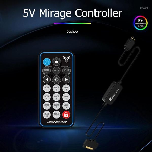 

jonsbo 5v 3pin aura rgb fan controller for pc case light stripe remote control sata power with memory light stripe remote contro1