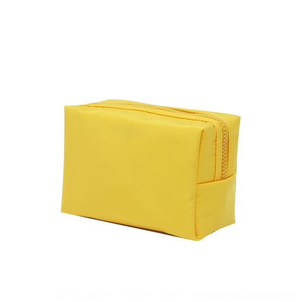 

yqxml small crowd lightins wind cosmetic hand cosmetic nylon make-up bag polyester casual soft hand with zipper candy color square face bag