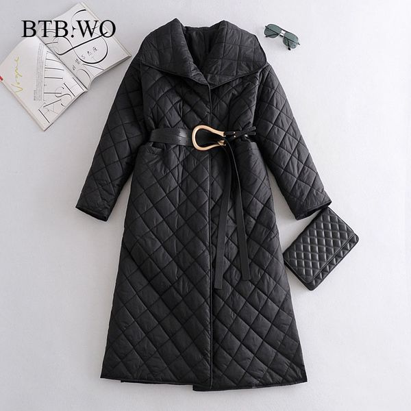 

for overcoats pocket women warm retrieve with belt fashion parka jas long women's winter 2020 mouwen pmasp, Black