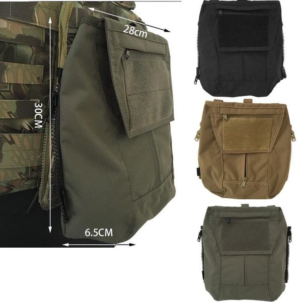 

hunting jackets outdoor tactical multi-functional avs / jpc2.0 vest zipper back with bag sundry, Camo;black