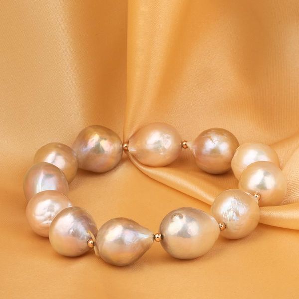

bangle 12-13mm natural colour cultured pearl stretch bracelet #b0004, Black