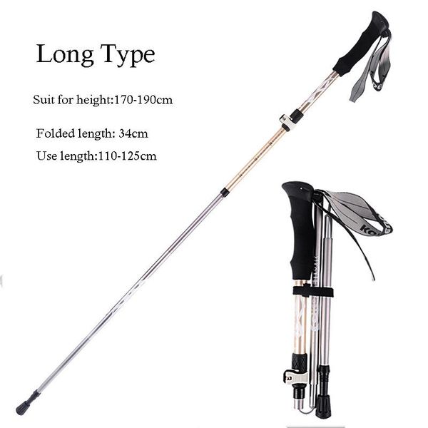 

5 узлов открытый алюминиевый складной ультра легкий телескопический ходьба по принадлежностям амортизатор trekking pole walk stick wmtcfu