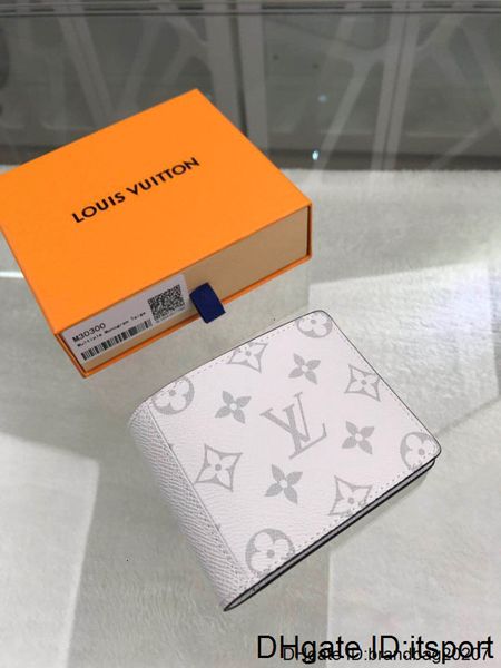 

лучший классический с держателем коробки бренда подлинная квадратный бумажник кожаный кошелек женщины деньги карты m30300 11.5-9-1.5