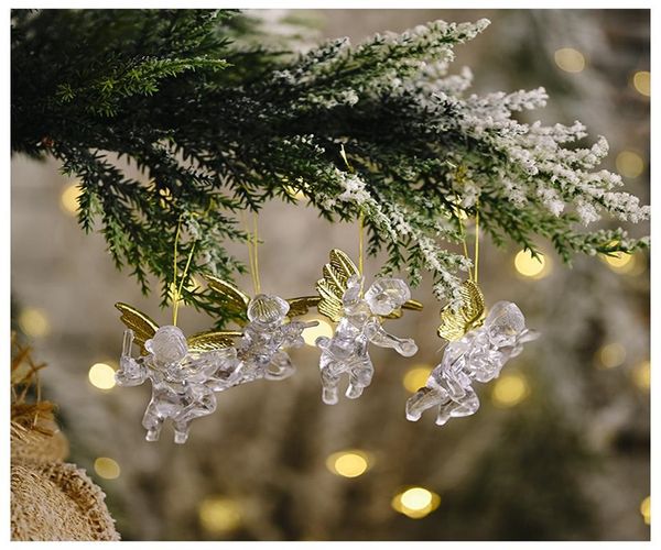 

little angel doll pendanransparent angel pendant/christmas tree decoration/christmas decorations/christmas tree pendant