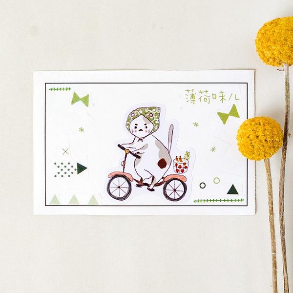 

cute fat cat каждодневный декоративные наклейки клей наклейки diy украшения diary канцелярские наклейки дети подарочные sqcikp bbgargden