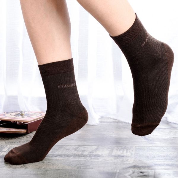

2020 winter cotton men's medium and socks breathable sweat absorption business medium tube stockings korean men's socks 742ro, Black