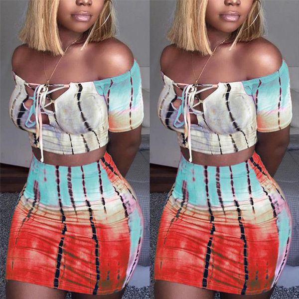 

women 2 piece set bodycon skirt set casual clubwear party crop wrap skirts for women slash neck female bandage clothing, Gray