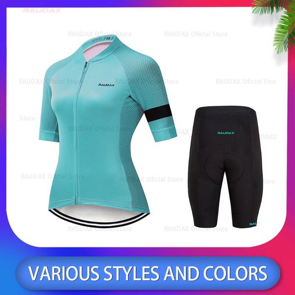 

2020 chic cycling clothing jersey set women summer cycling jersey short sleeve ropa ciclismo road bike mtb clothe, Black;blue