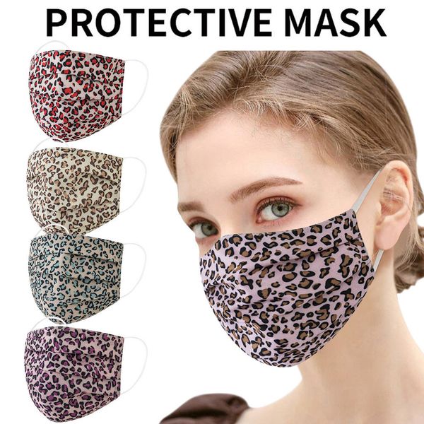 

leopard washable newdesigner protect women fashion dustproof face mask mouth caps reusable mascarilla mujer mondmasker