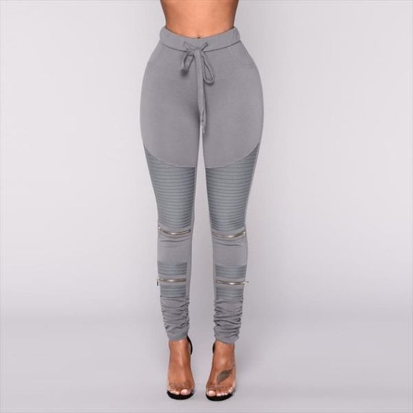 

2020 autumn and winter plus size 5xl high waist pants for women new casual lace up trousers female skinny patchwork pencil pants, Black;white