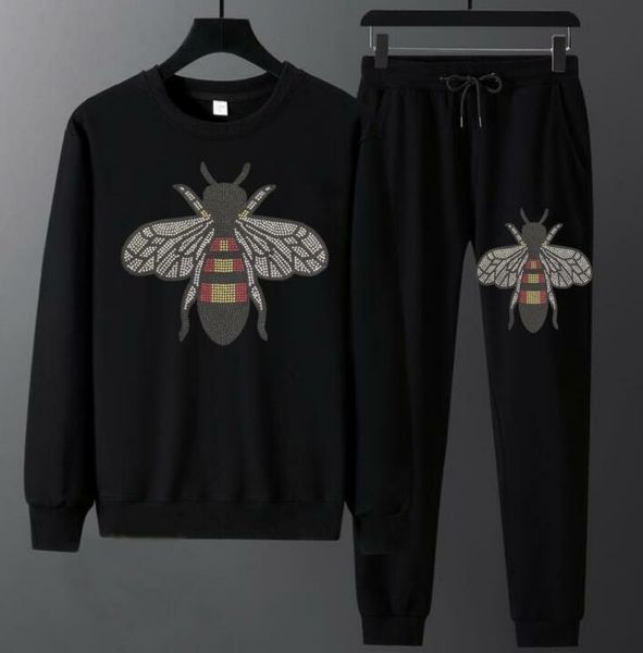 

handsome casual fashion rhinestone tracksuit new arrival hip hop style, Gray